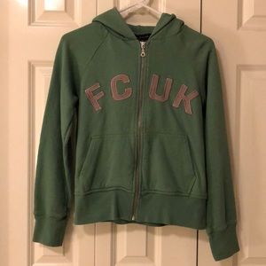 Green French Connection United Kingdom Zip-Up